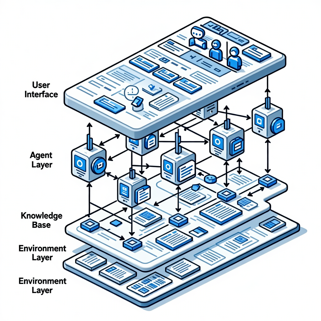 多智能体系统架构示意图